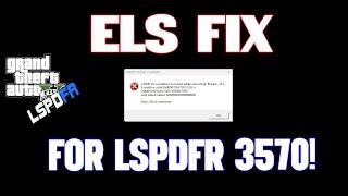 ELS FIX for V3570 GTAV/LSPDFR | June 2025 | Super Simple! | #gtav #lspdfr