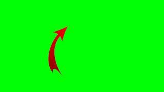 Стрелка загнутая. Указатель. Анимация. Curved arrow. Pointer. Animation. Хромакей Футаж