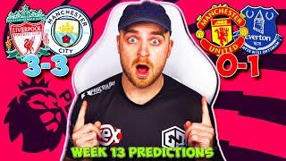 PREMIER LEAGUE 2024/25 WEEK 13 PREDICTIONS & TIPS | LIVERPOOL VS MAN CITY & MAN UNITED VS EVERTON!