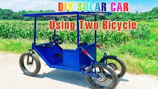 Build A Electric Solar Car with Two Bicycle