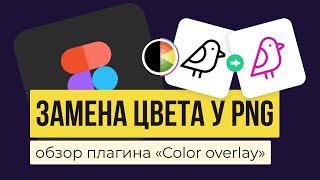 FIGMA: КАК ПОМЕНЯТЬ ЦВЕТ PNG ИКОНКИ: Обзор плагина «Color Overlay» | Уроки фигма на русском.