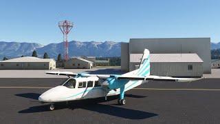 From Polson to West Kootenay in the in Britten Norman BN2T Defender in Flight Simulator 2020