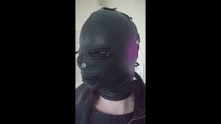 Leather Zip Face Mask