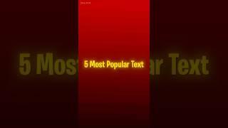 5 Most Popular Fonts | Rajj Editz | #Shorts #short  |