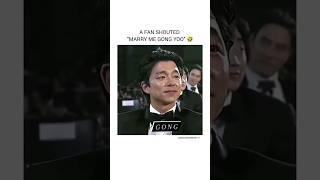 A fan shouted "Marry me GONG YOO"  #shortvideo #kdrama #koreandrama #gongyoo