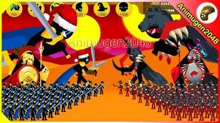 XIPHOS HERO vs SICKLE BEAR MASSIVE BOSS x9999 Army | Stick War Legacy Mod | Animugen2048