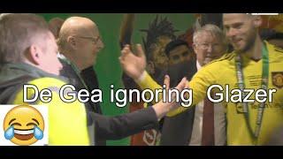 David De Gea completely ignoring Avram Glazer