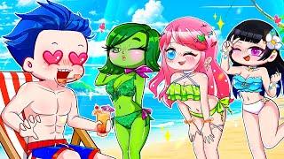 Anna x Lisa x Disgust - Who is the Most Beautiful on The Beach | Gacha Club | Ppg x Rrb Gacha Life