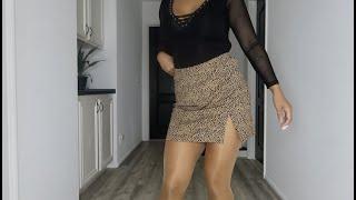 LEOPARD SKIRT & SUNTAN PANTYHOSE | HOW TO STYLE WITH HOSIERY