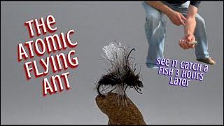 ATOMIC FLYING ANT - Dry Fly Tying Instructions & See it Catch a Fish - On The Vise w/The FlyOlderGuy