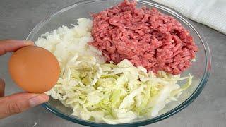 Sie haben noch nie versucht, Kohl so zu kochen! Kohl mit 1 Ei im Ofen. ASMR #183