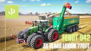 Fendt 942 auf Zwillingen! 3x Lexion 770TT || Weizenernte XXL || JP Agrar