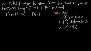 How to use ROLLE'S THEOREM (KristaKingMath)