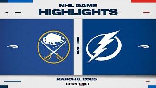 NHL Highlights | Sabres vs. Lightning - March 6, 2025