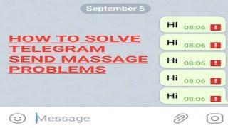 Telegram Message Not Send Solve Problem Step by step