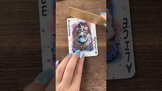 Gothic Alice ATCAll supplies are from my bio store#asmr #diy #aliceinwonderland #art #atc #chill