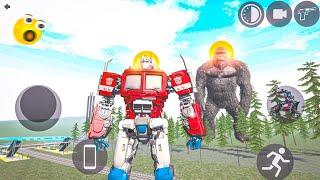 King Kong Fight Transformers Optimus Prime In Indian Bike Driving 3d