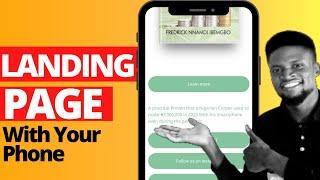 How to Create a Landing Page With Smartphone | Best Email Marketing Application