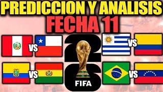 Predicción y Análisis FECHA 11: Eliminatorias Sudamericanas Mundial 2026 | Uruguay vs Colombia, Etc.