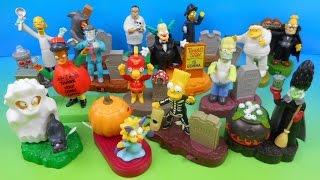 2001 THE SIMPSONS SPOOKY LIGHT-UPS FULL SET OF 15 BURGER KING COLLECTIBLES VIDEO REVIEW