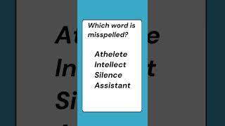 Test Your IQ: Find the Misspelled Word in This Puzzle! #english #braingames #grammar #education