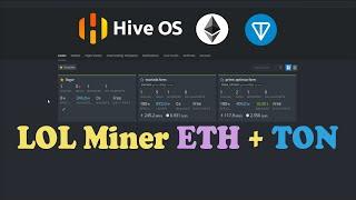 LolMiner dual mining settings eth + ton on Hiveos - 2022 Mining