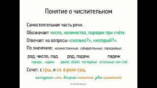 Понятие о числительном (6 класс, видеоурок-презентация)