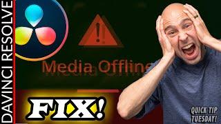 MEDIA OFFLINE - How to RELINK Media in DaVinci Resolve 17 | Quick Tip Tuesday!