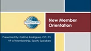Katrina Rodriguez: New Member Orientation