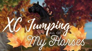 XC Jumping ALL Of My Horses (7+ horses) || SSO RRP