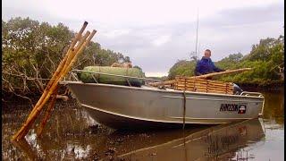 SWAMP DOGS.. Mangrove Boat Camping And Bamboo Shelter Build..