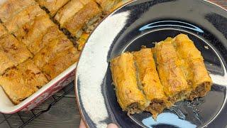 Turkcha Borek Tayyorlash | Qiymali Bo'rek | Turkish Borek Recipe