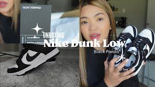 UNBOXING | Nike Dunk Low black & white  | Goat | Maricel Suniega 