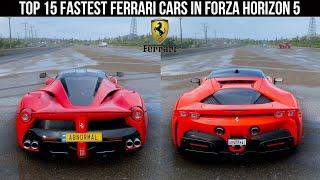 IS THE NEW FERRARI SF90 IS FASTEST FERRARI IN FORZA HORIZON 5 ?? | FH5 TOP 15 FERRARI CARS TOP SPEED