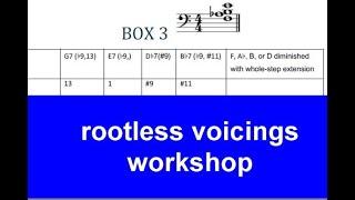 Jazz Piano College | Rootless Voicings | Box voicings