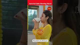 Parineeti actress Anchal Sahu aka Pari Blowing Shank at her Ganpati Aarti | SBB