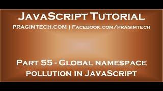 Global namespace pollution in JavaScript