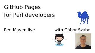 GitHub Pages for Perl developers