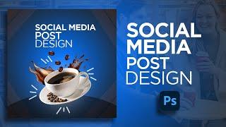 Adobe Photoshop Tutorials: Coffee Social Media Post Design with Lets Design Together