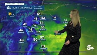 Tuesday is mild for southeastern Colorado; snow moves in overnight