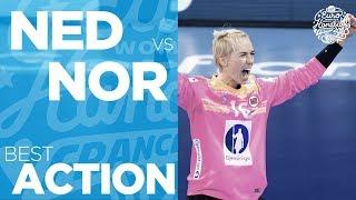 Lunde pulls out a spectacular double save against Netherlands | Women's EHF EURO 2018