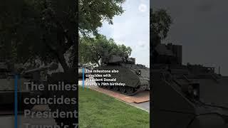 Armored tanks arrive in DC for Trump's military birthday parade