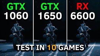 GTX 1060 vs GTX 1650 vs RX 6600 | Test In 10 Games at 1080p