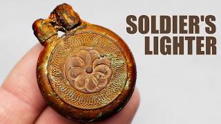 Soldier's Rusty WW1 Lighter Restoration. 100 Years Underground