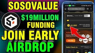 Sosovalue Airdrop Early Join | New Testnet Airdrop Sosovalue