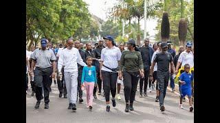 President Kagame and First Lady Jeannette Kagame joined #CarFreeDay | Kigali, 16 October 2022