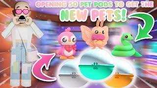 Opening 50 Pet Pods to get the NEW PETS in Overlook Bay | Roblox