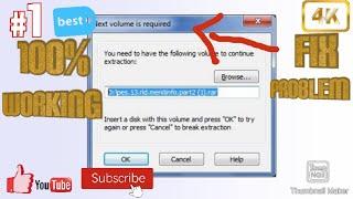 How to fix next volume is required problem in winrar on pc #100%working #VJ #GAMERZ FULL HD VIDEO