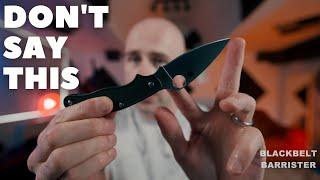 Warning about Folding Pocket Knives!