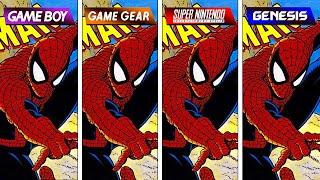 Spider-Man and the X-Men in Arcade's Revenge (1992) Gameboy vs GameGear vs SNES vs Genesis